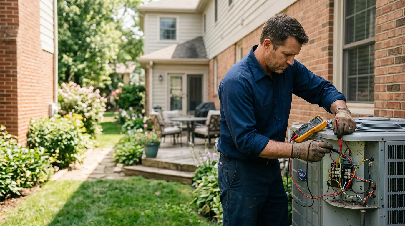 HVAC technician working near Flora, IN